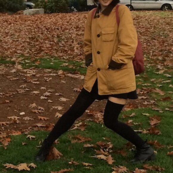 SOLD J. Crew Oarsman Corduroy Collar Tan Barn Jacket Chore Coat Field XS - Picture 2 of 6